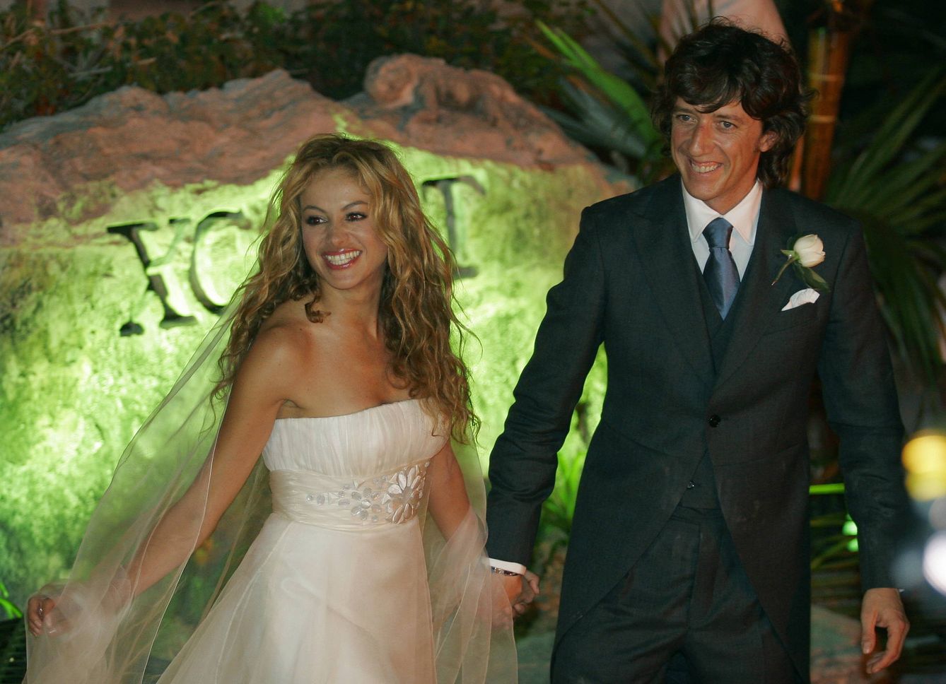 Paulina Rubio y Colate el día de su boda en 2007 (Gtres)