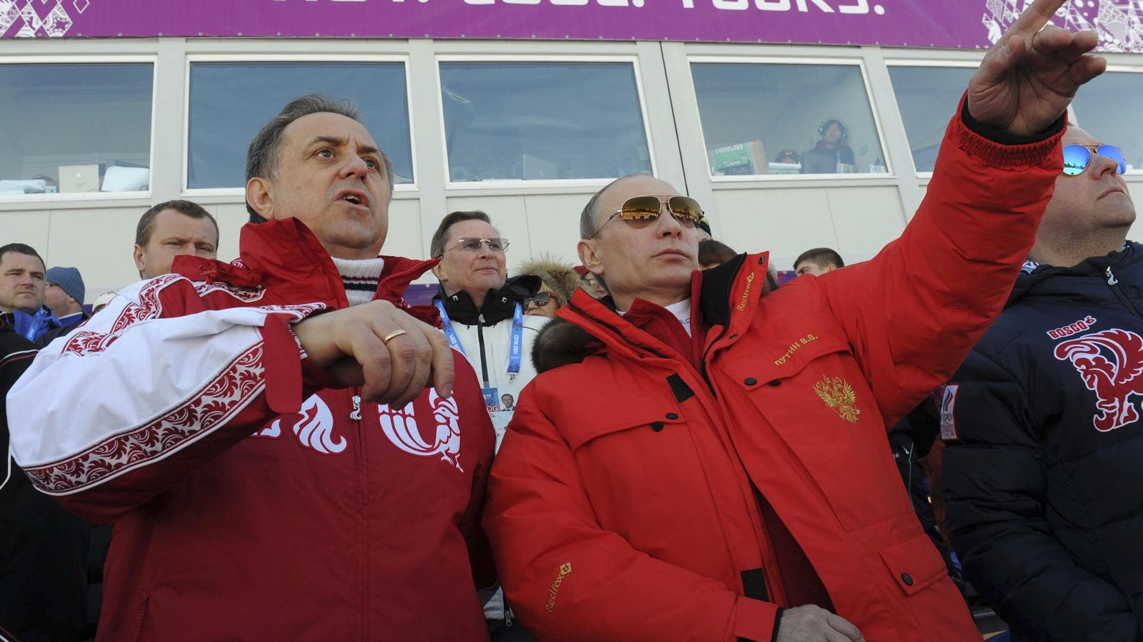 Foto: Vitali Mutko, ministro de Deportes de Rusia, y Vladimir Putin, presidente del país (Mikhail Klimentyev/Reuters)