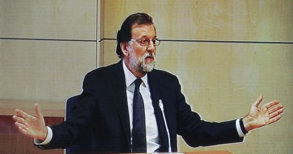 Foto: Mariano Rajoy, durante su comparecencia en la Audiencia Nacional en el marco del caso Gürtel. (EFE)