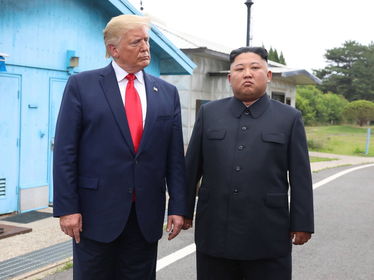  Trump, visitando Corea del Norte en 2019. (Getty)