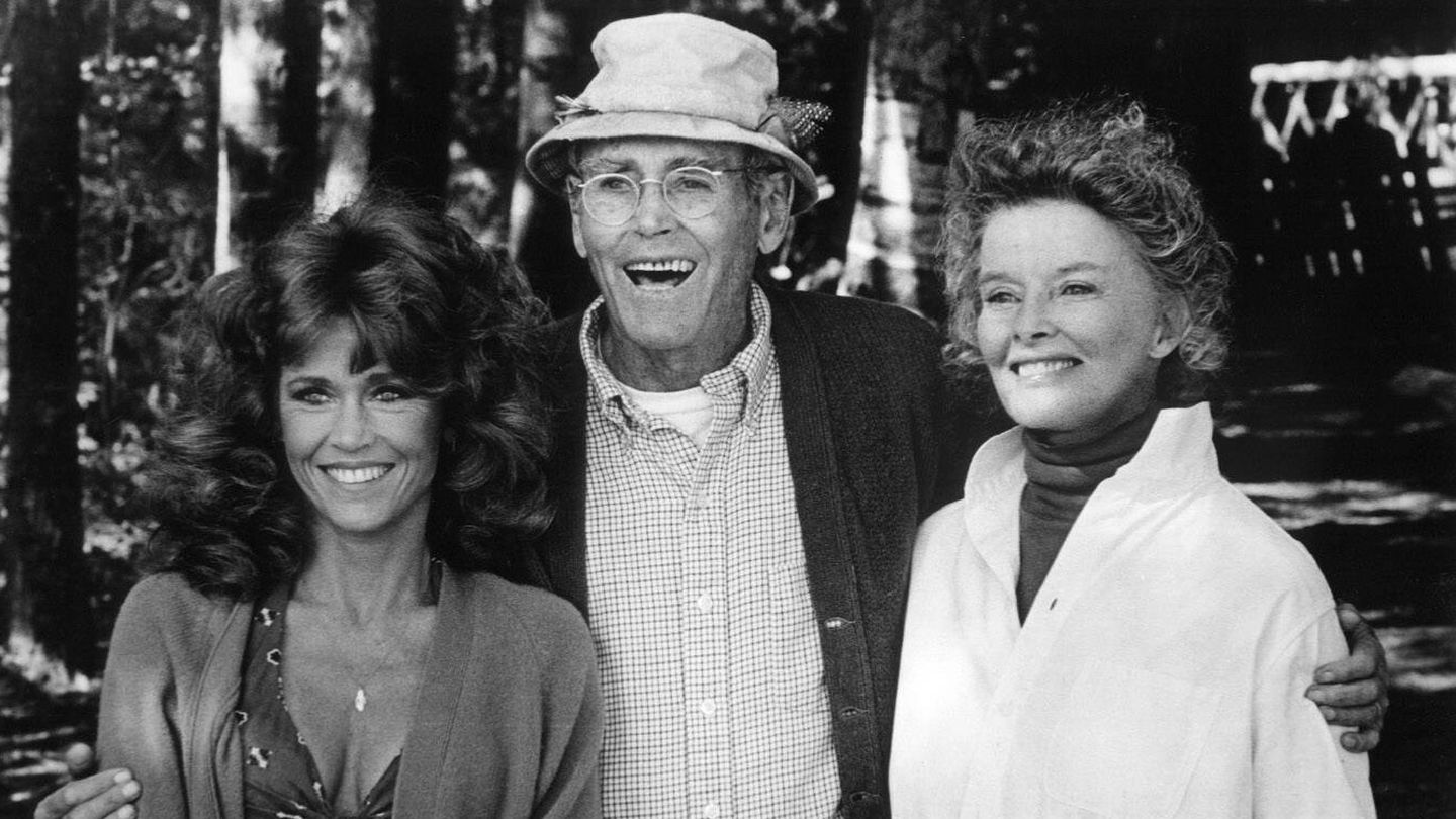 Jane Fonda, Henry y Katharine Hepburn. (CP)
