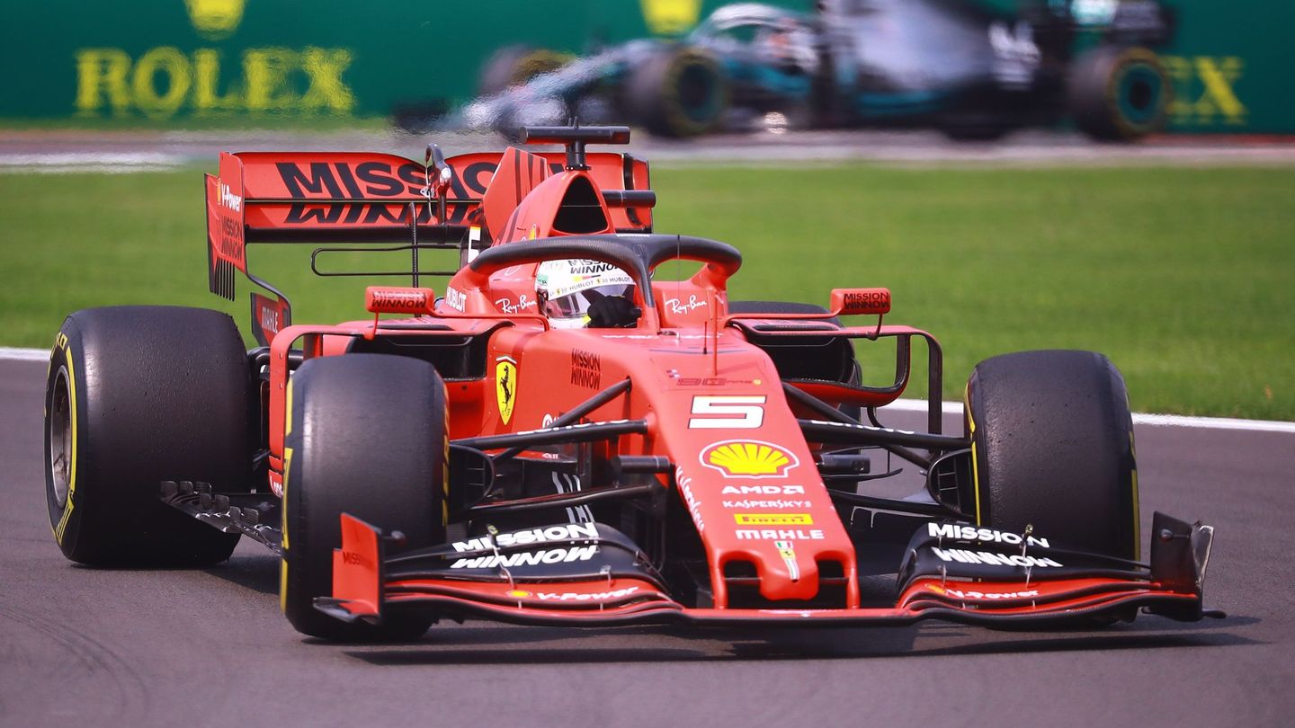 Sebastian Vettel durante el Gran Premio de México. (EFE)