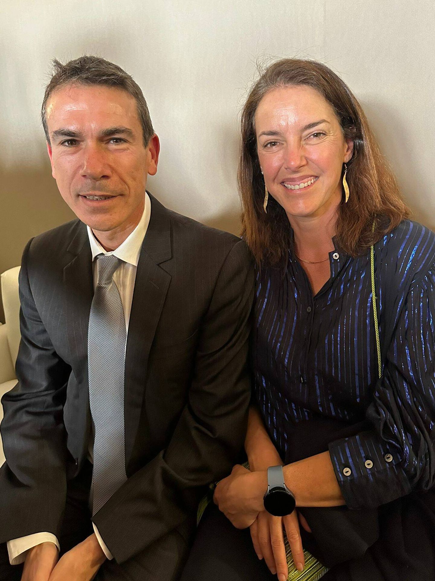 El embajador de España en Marruecos, Enrique Ojeda, junto a su mujer. (Alexandra Seegers)