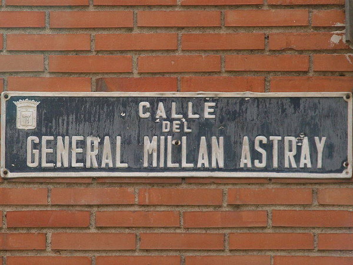 Foto: Placa de la calle Millán Astray. (EFE)