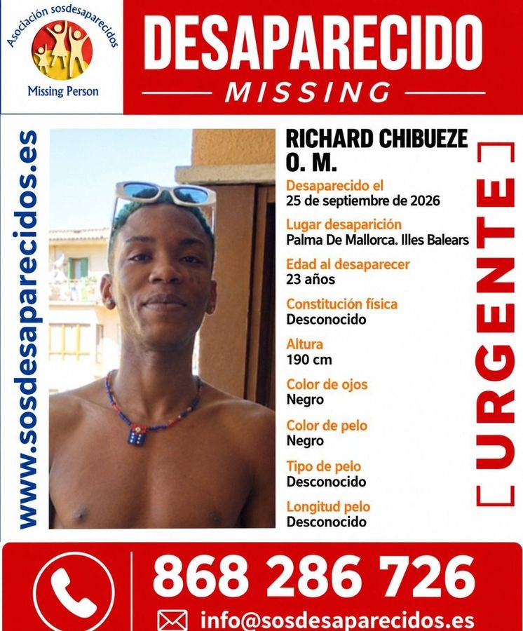 Buscan a un joven de 23 años desaparecido desde hace una semana en Palma