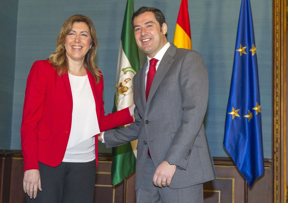 Foto:  La presidenta de la Junta de Andalucía, Susana Díaz, y el líder del PP-A, Juan Manuel Moreno. (EFE)
