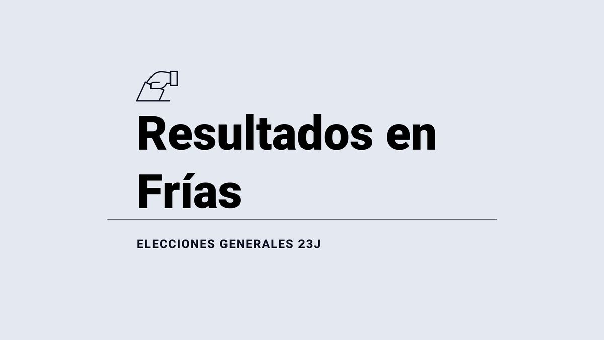 Frías, 23J | Resultados, votos, escaños y escrutinio de las elecciones generales del 2023: última hora en directo