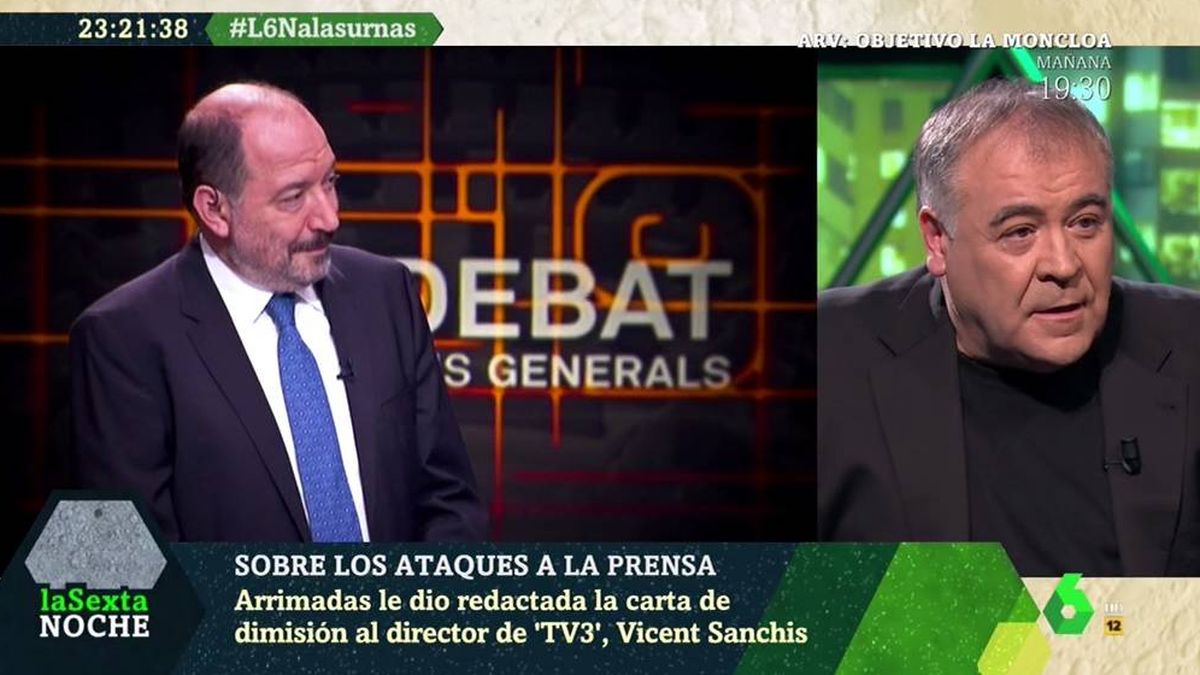 'La Sexta noche' | Antonio García Ferreras carga contra Vicent Sanchís, director de TV3
