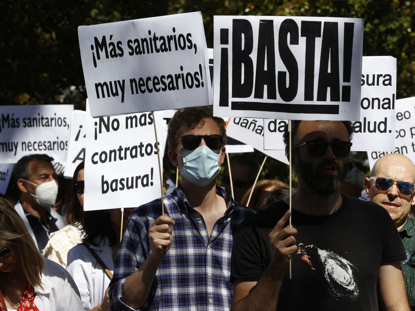 Una manifestación de sanitarios en Madrid. (EFE)
