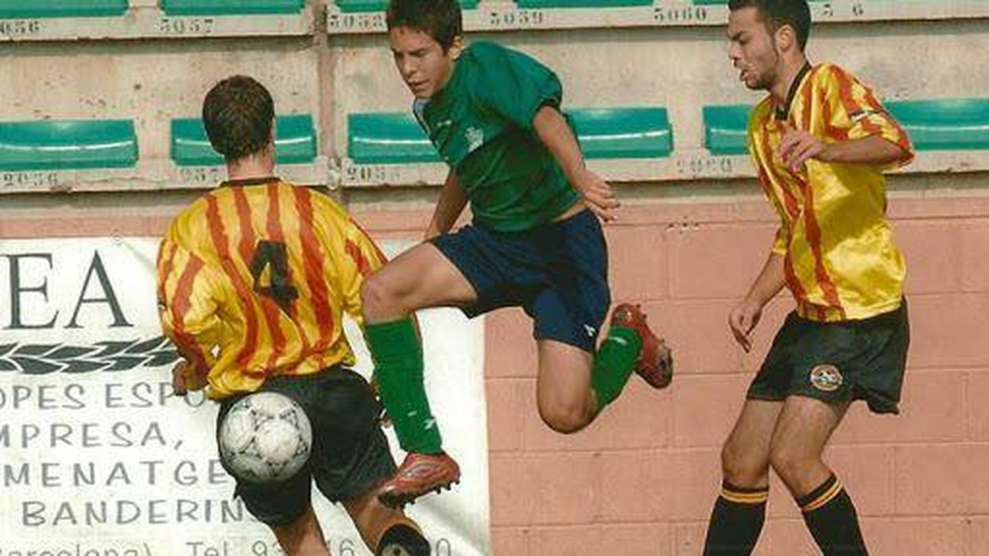 Jordi Alba, en las categorías inferiores de la UE Cornellà. (Cedida)