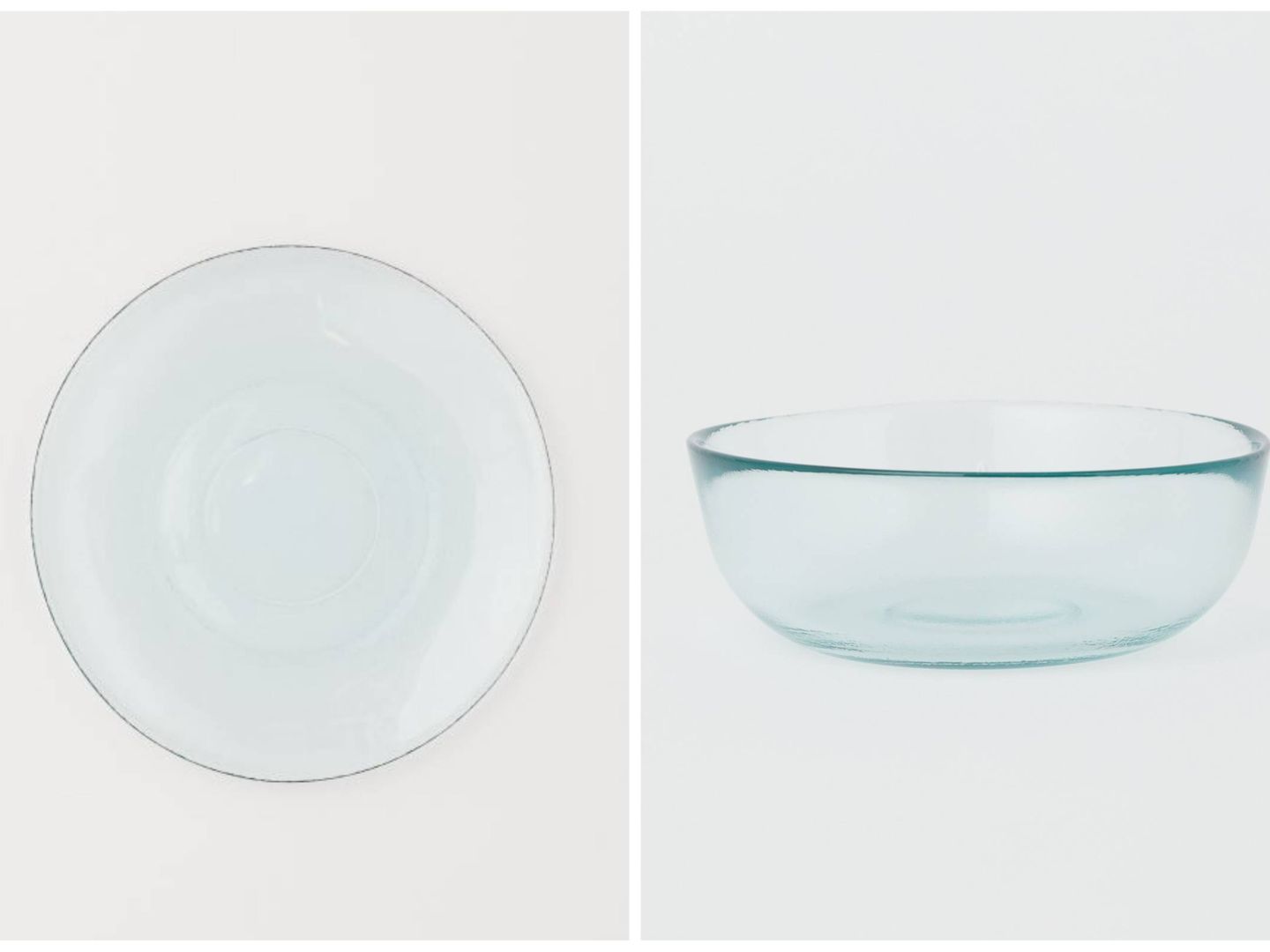 Nuevos diseños de vidrio reciclado de HyM Home. (Cortesía)