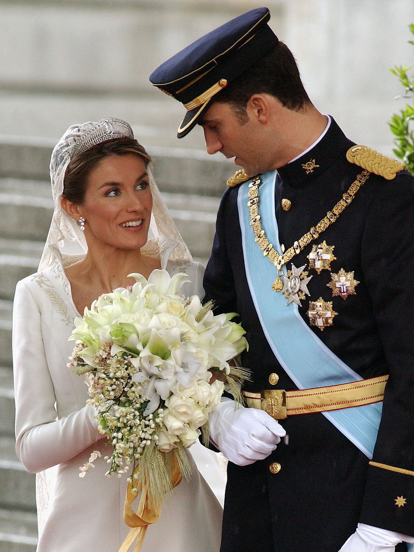 Letizia y Felipe, el día de su boda. (Getty/Carlos Álvarez)