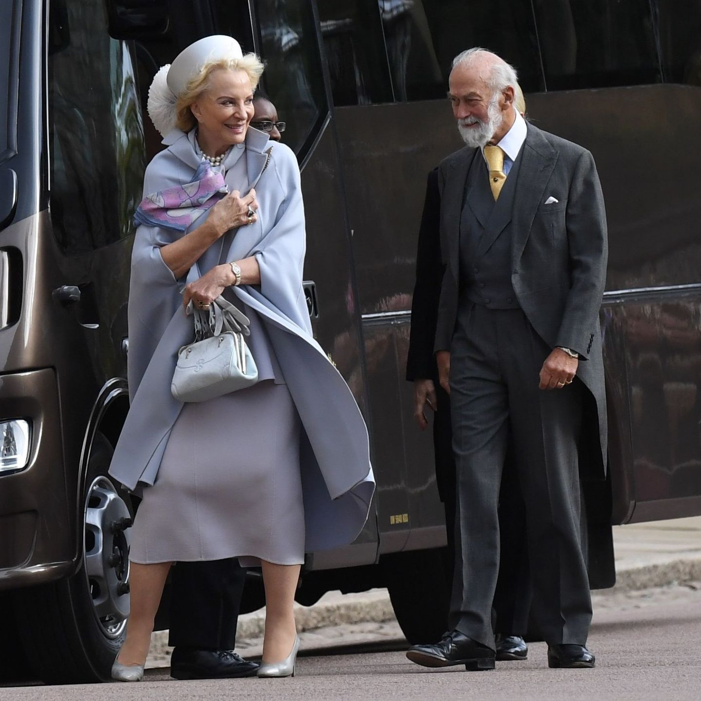 Los duques de Kent, a su llegada a la boda del príncipe Harry y Meghan Markle. (EFE)