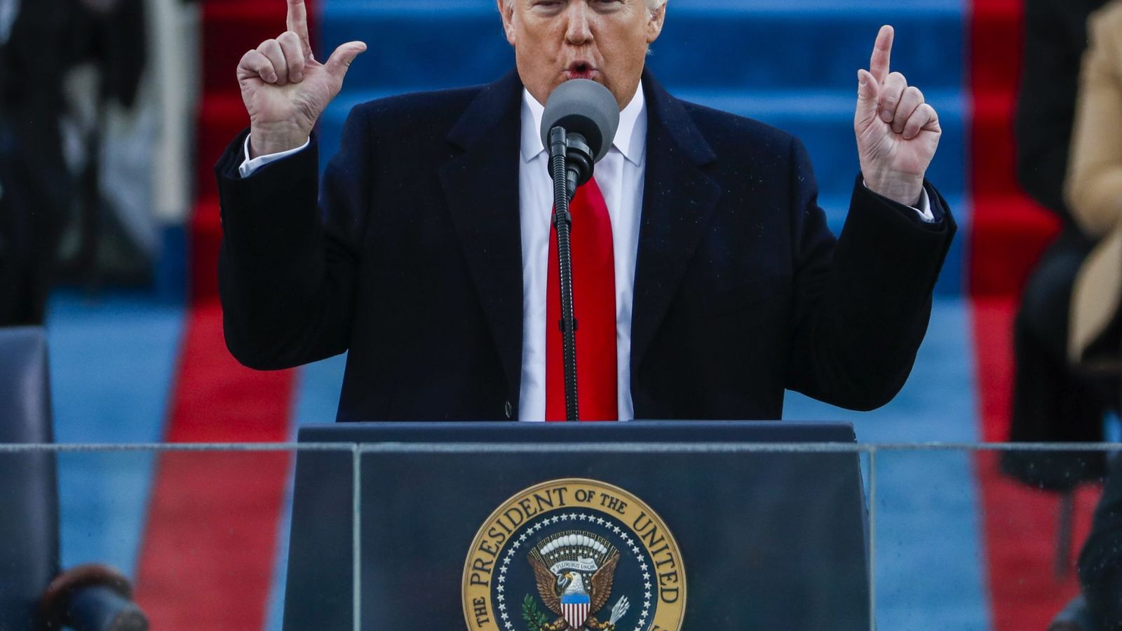 Foto: Donald J. Trump, pronuncia su discurso tras prestar juramento como el 45º presidente de la historia de los Estados Unidos. (EFE)