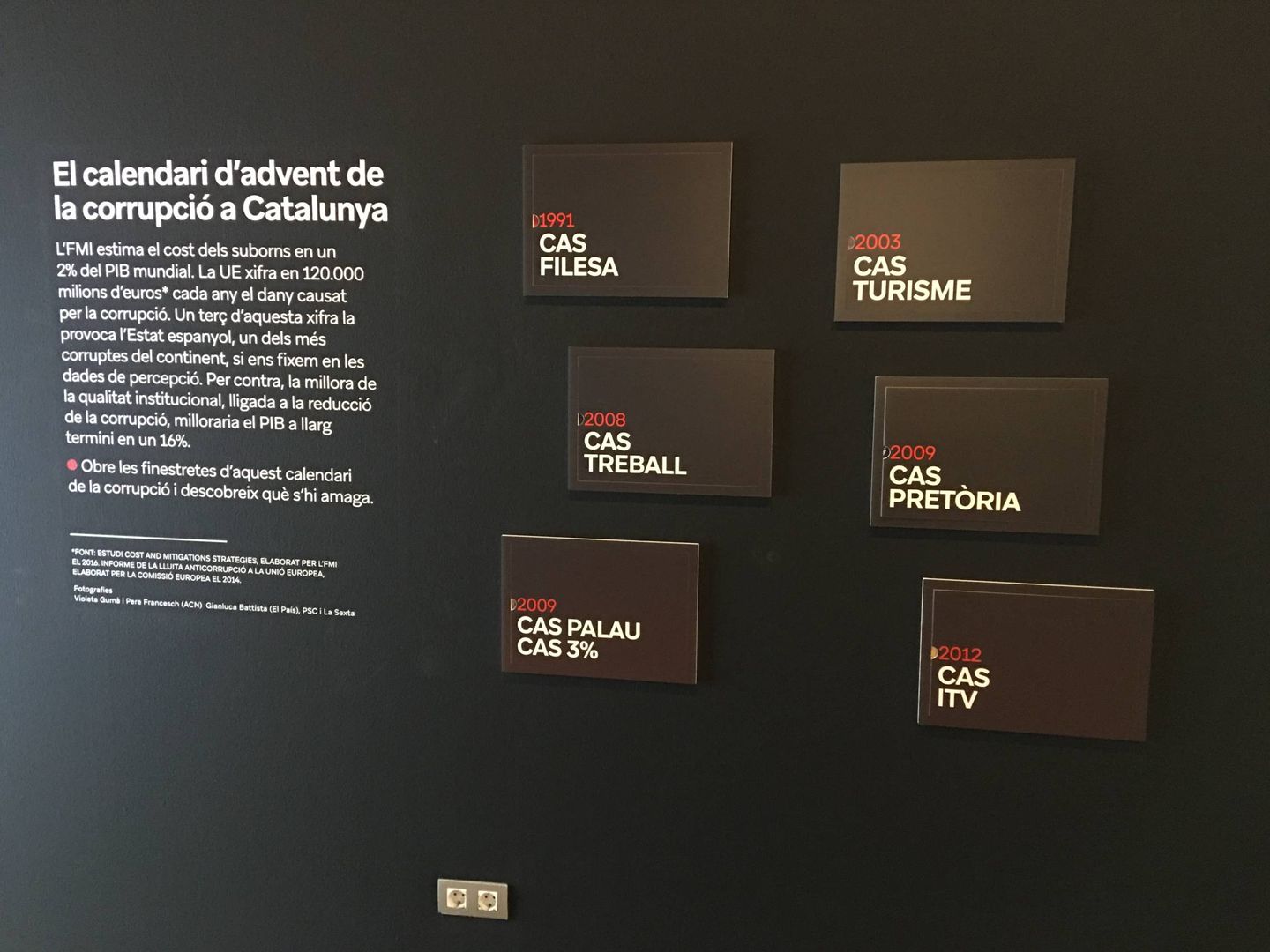 Imagen del 'museo de la corrupción' inaugurado por ERC. (A. Fernández)