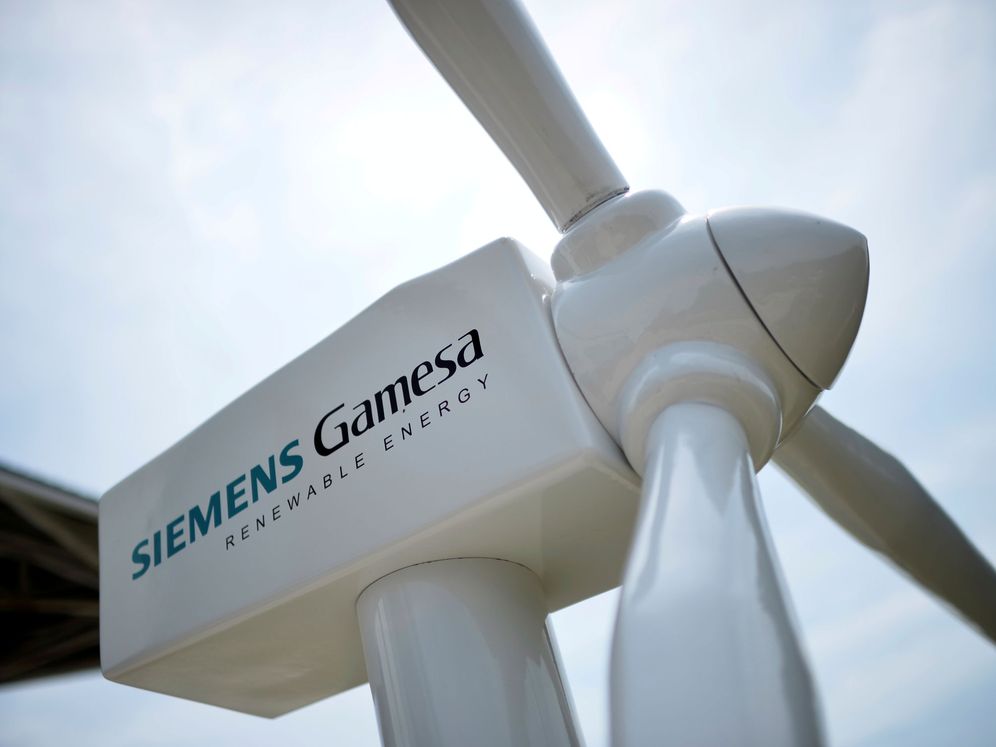 Foto: Modelo de aerogenerador de Siemens Gamesa. (Reuters)