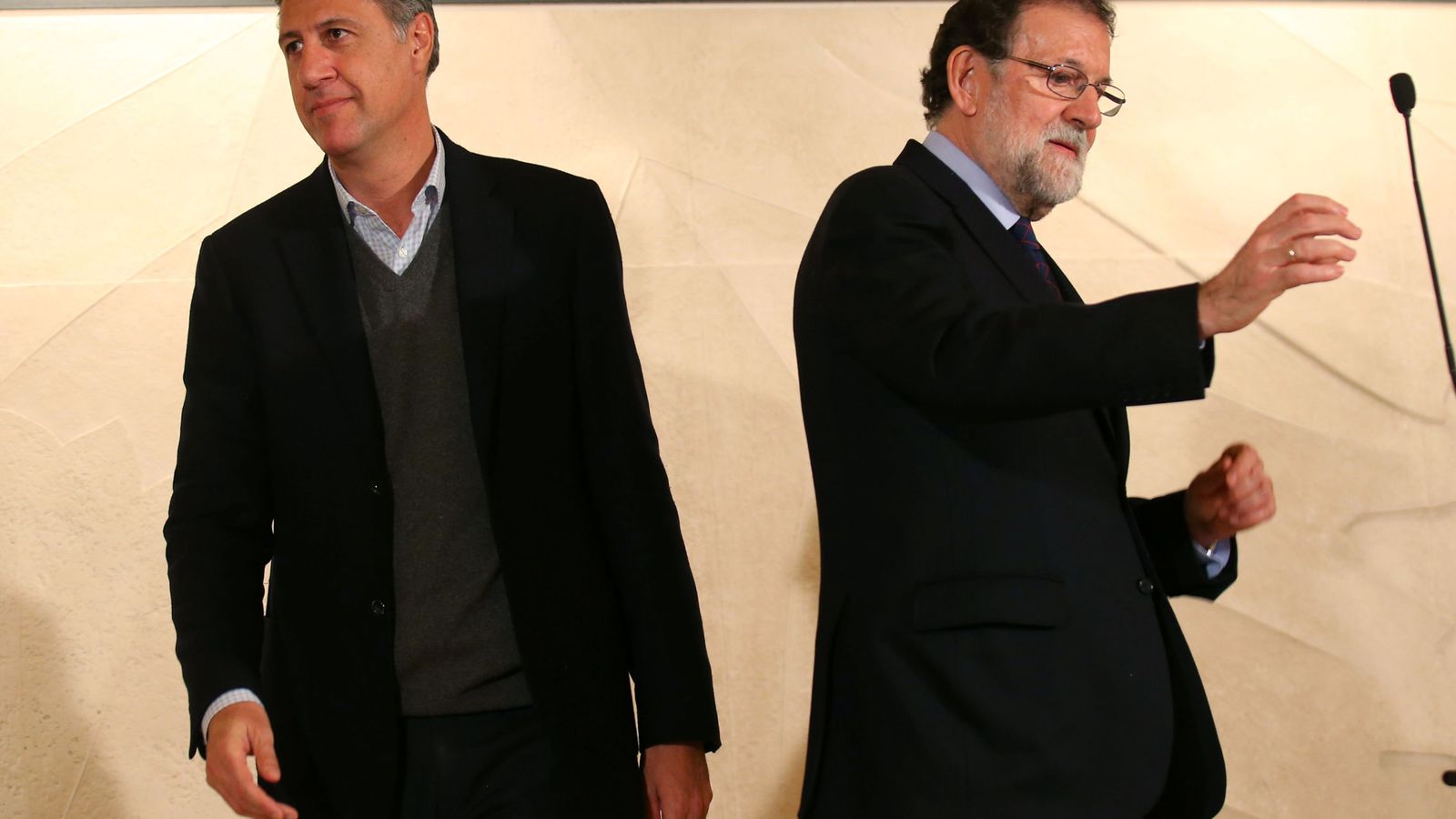 Foto: Xavier García Albiol y Mariano Rajoy, en un acto de campaña electoral. (Reuters)