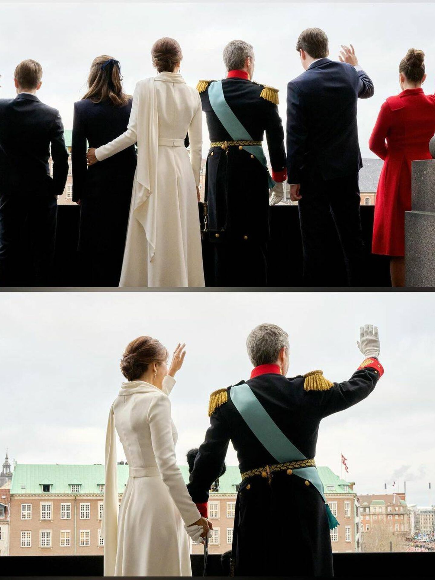 Los reyes y sus hijos, en dos imágenes compartidas por la Casa Real. (Casa Real danesa/Dennis Stenild)