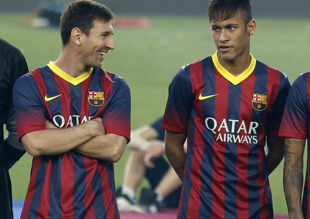 Foto: Messi y Neymar antes de la disputa del Joan Gamper