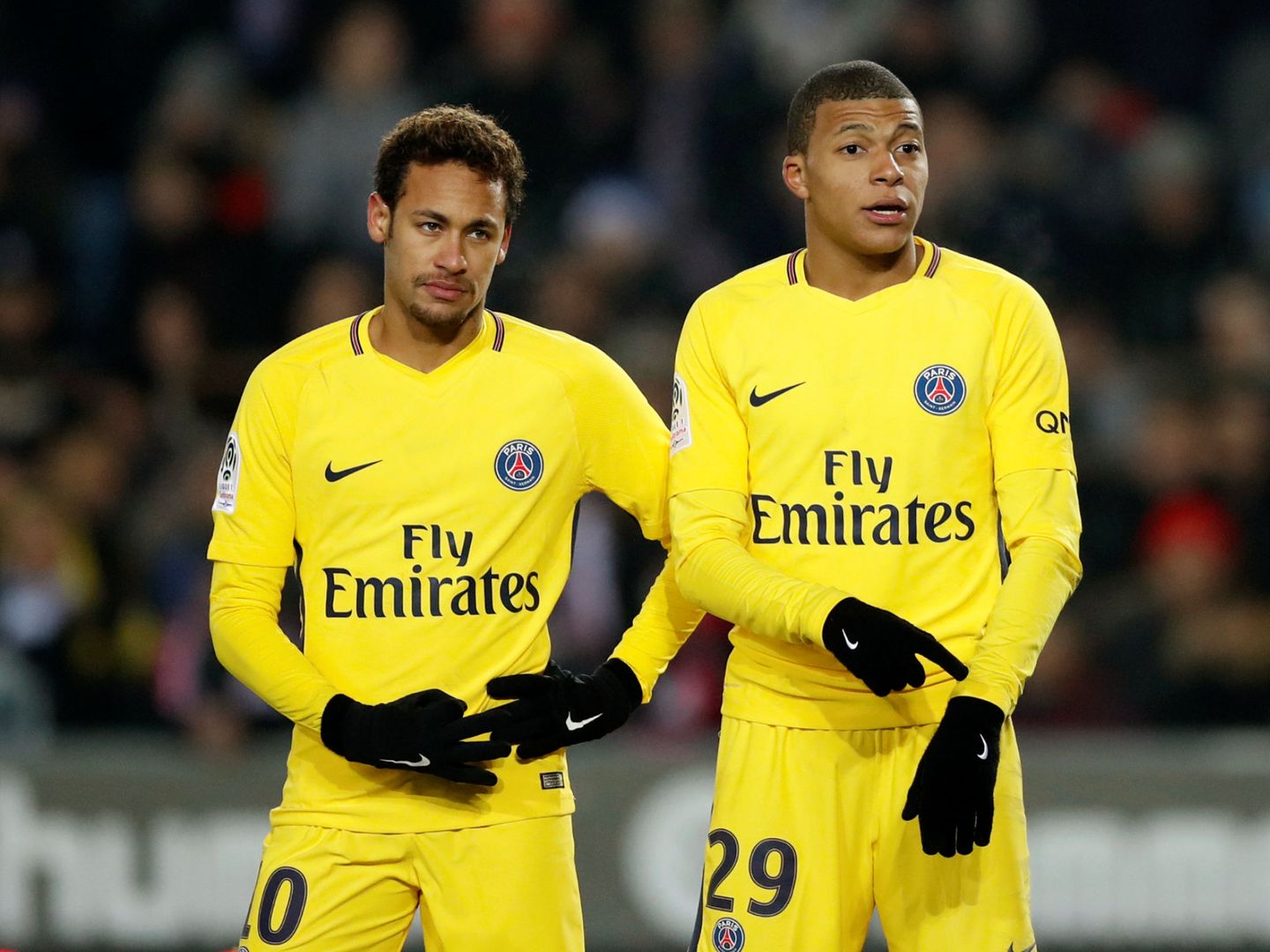 Entre Neymar y Mbappé suman 29 goles y 25 asistencias en lo que va de temporada. (Reuters)