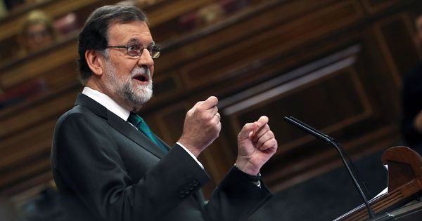 Foto: El presidente del Gobierno, Mariano Rajoy, durante su intervención ante el pleno del Congreso. (EFE)