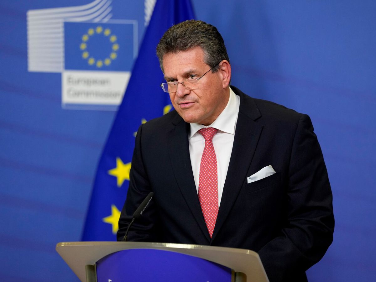 Foto:  Maros Sefcovic, vicepresidente de la Comisión Europea. (EFE/Virginia Mayo)