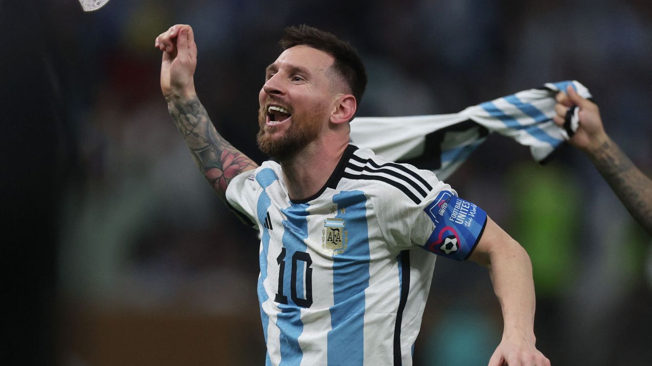 Foto: Leo Messi, celebrando tras la victoria de Argentina. (Reuters/Lee Smith)