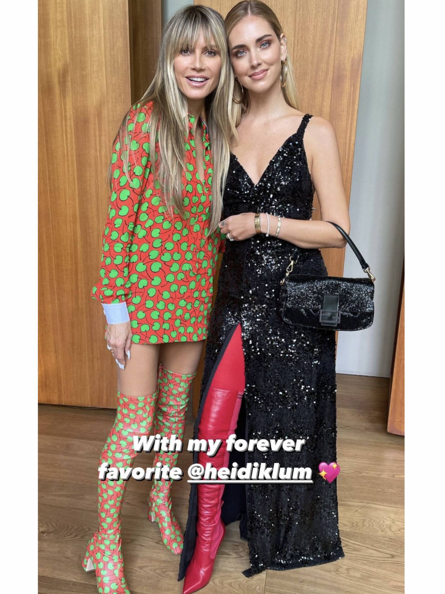 Heidi Klum y Chiara Ferragni. (Instagram)