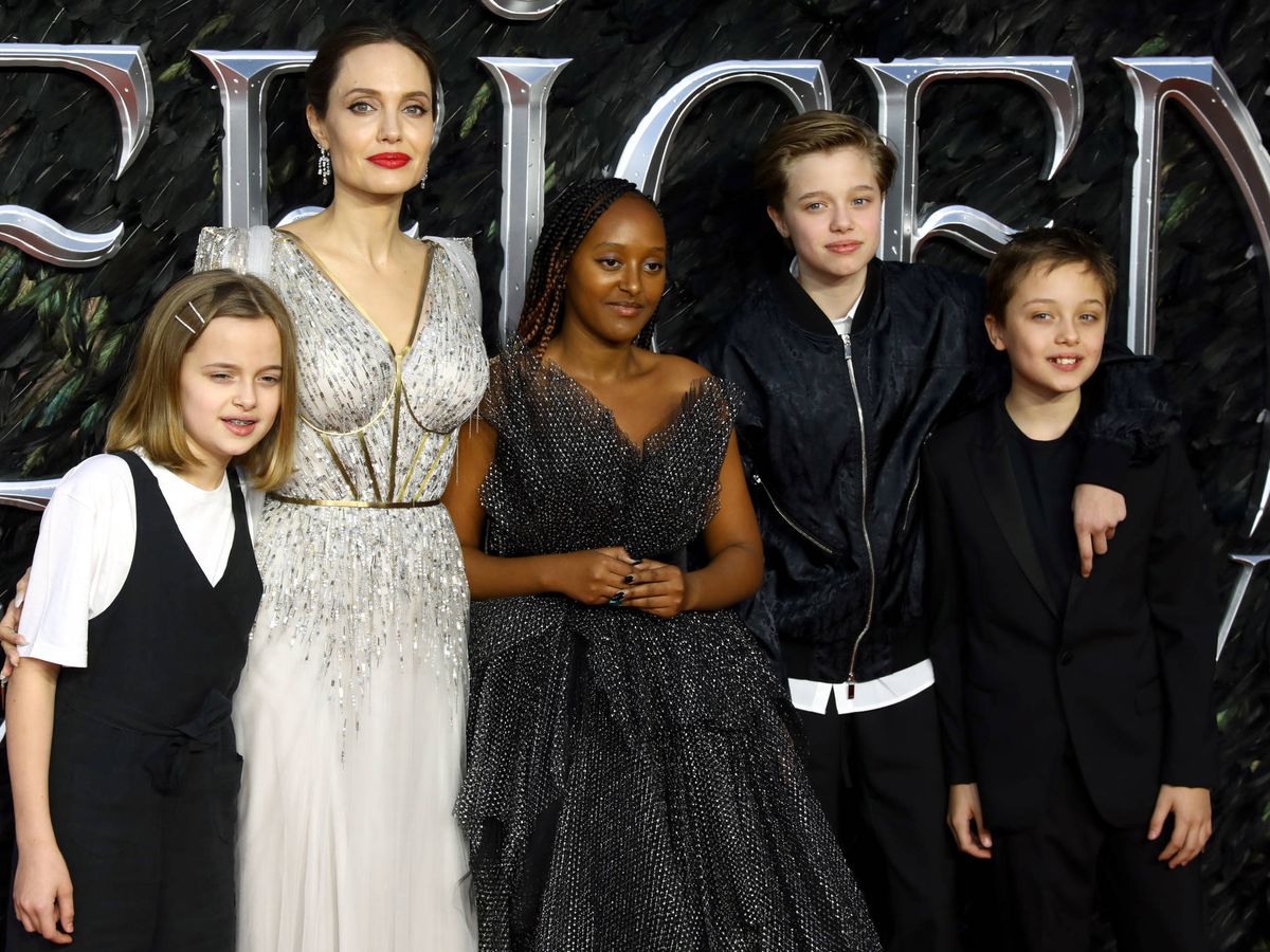 Foto: Angelina Jolie, con sus hijos en un estreno en Londres. (Getty/Tim P. Whitby)