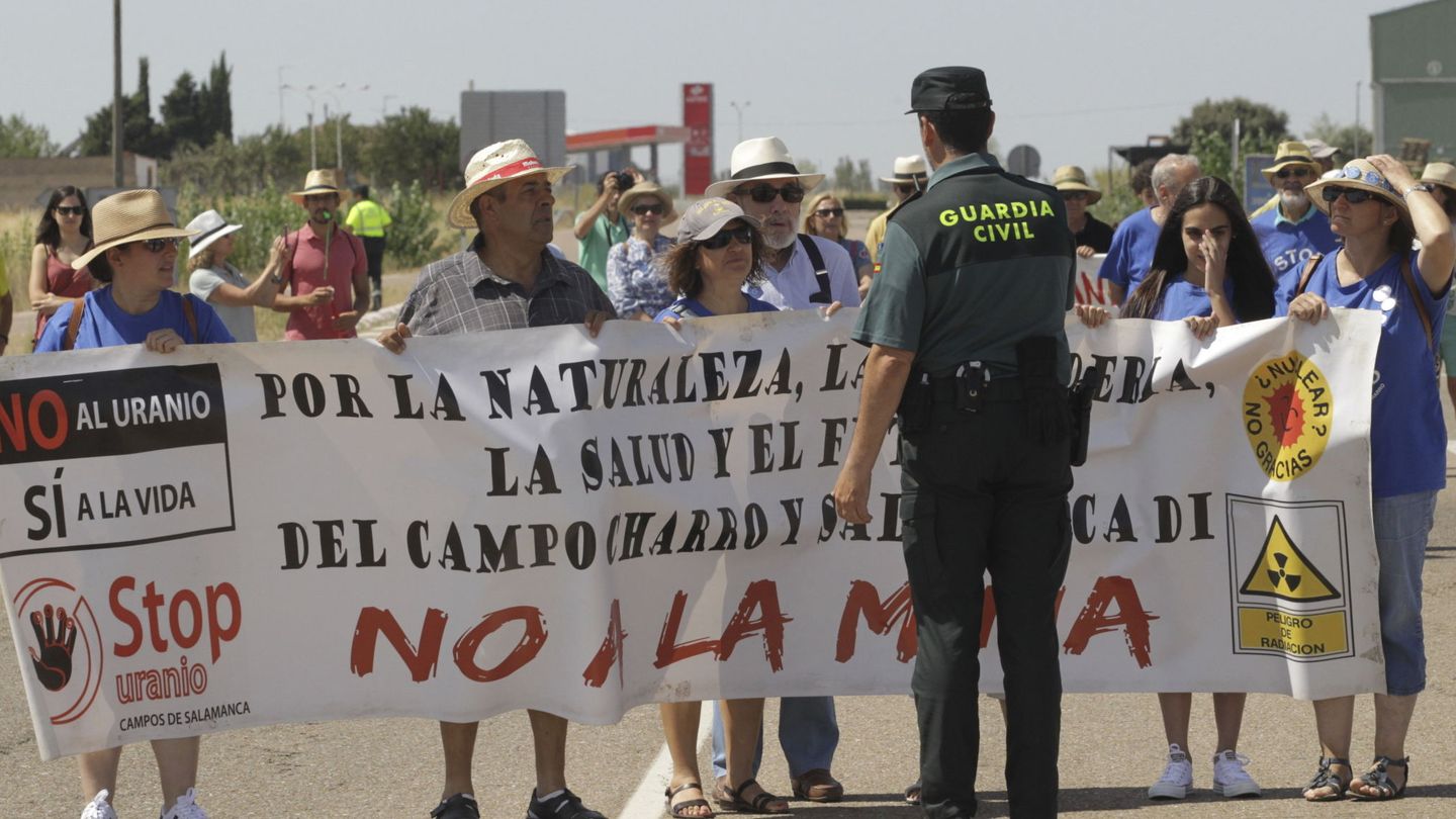Protestas contra la mina de uranio de Salamanca (EFE)