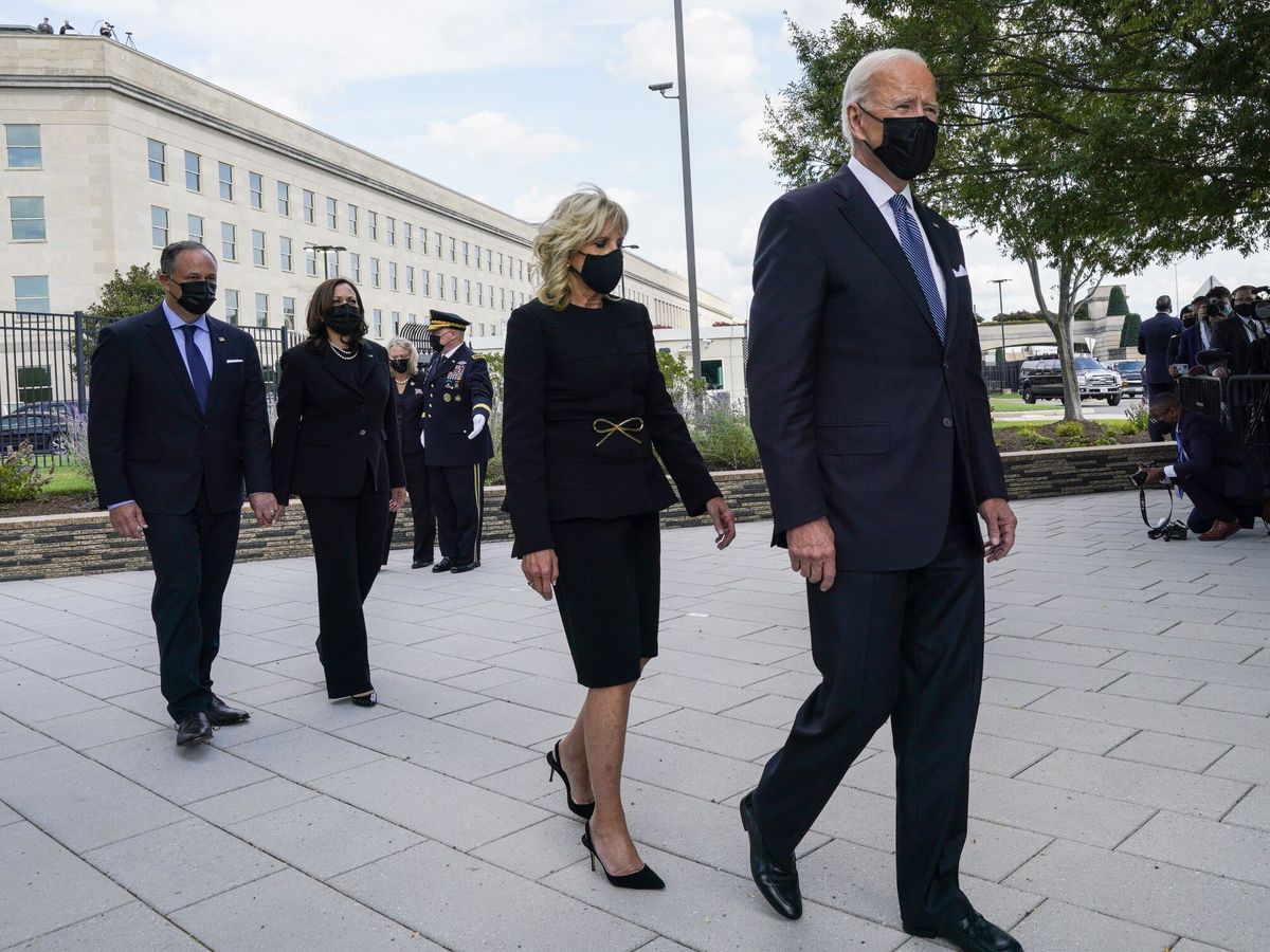 Foto: Joe Biden durante la conmemoración de las víctimas del 11-S. (Reuters)