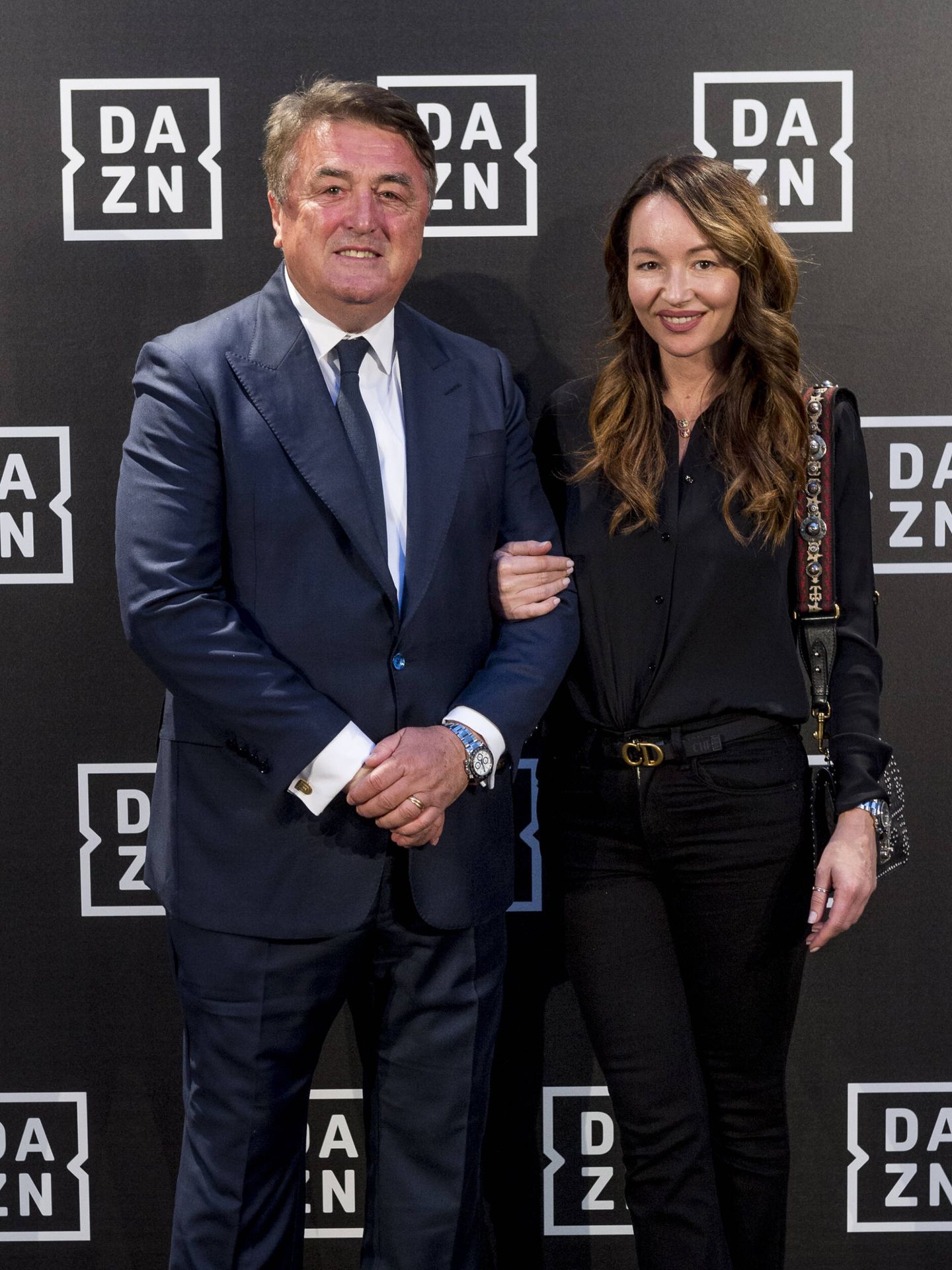 Ana Antic, con su padre, Radomir Antic, en 2019. (Getty)