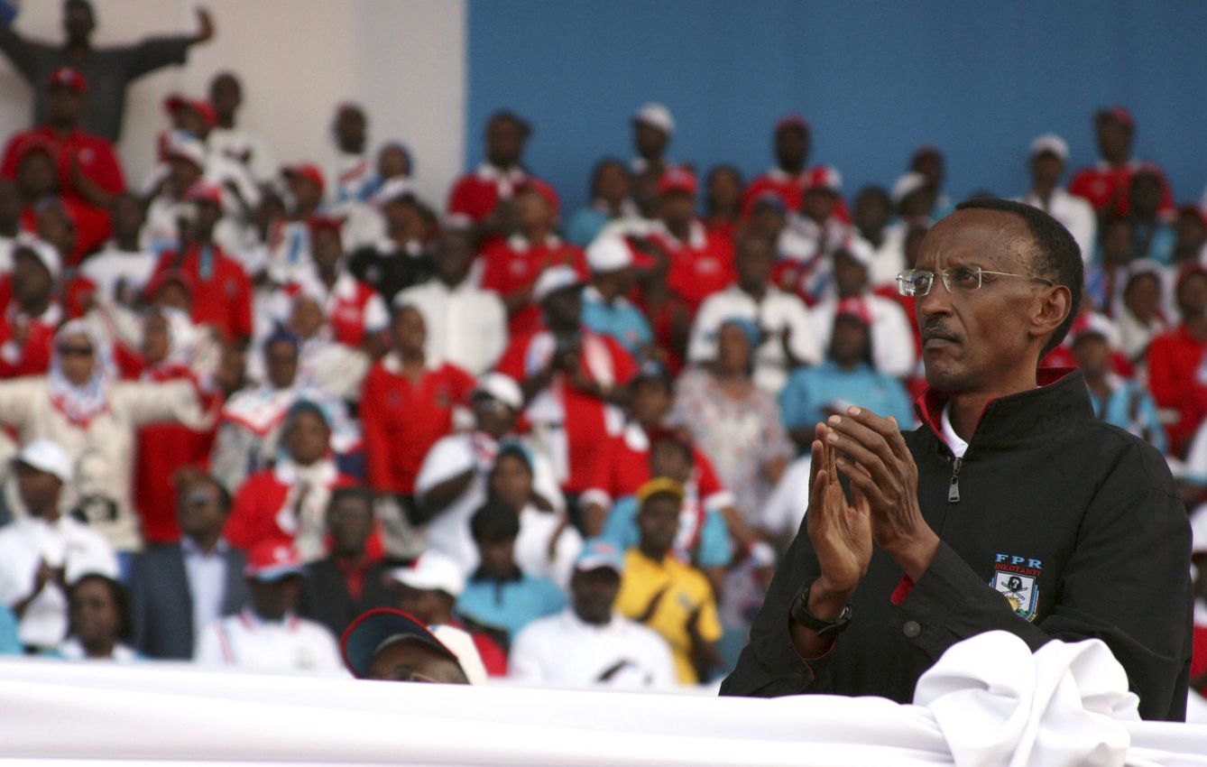 Paul Kagame durante el lanzamiento de su campaña de reelección en 2010, en Kigali. (Reuters)