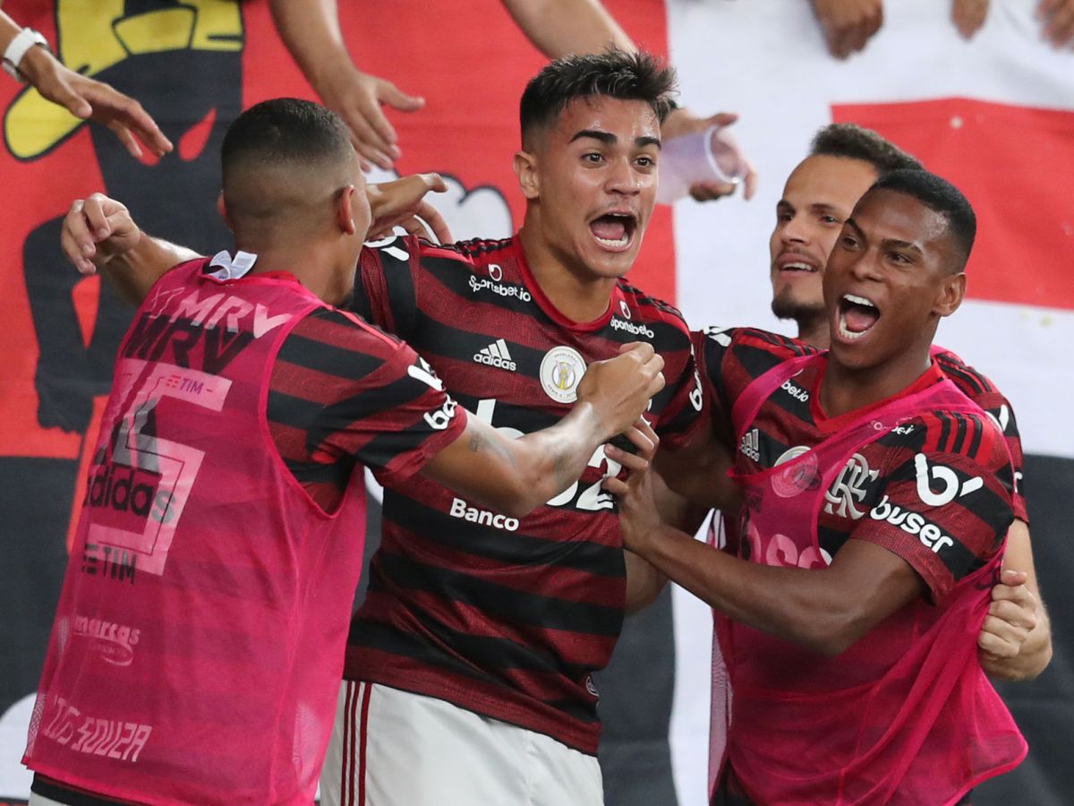 Foto: Reinier celebra un gol con el Flamengo. (EFE)