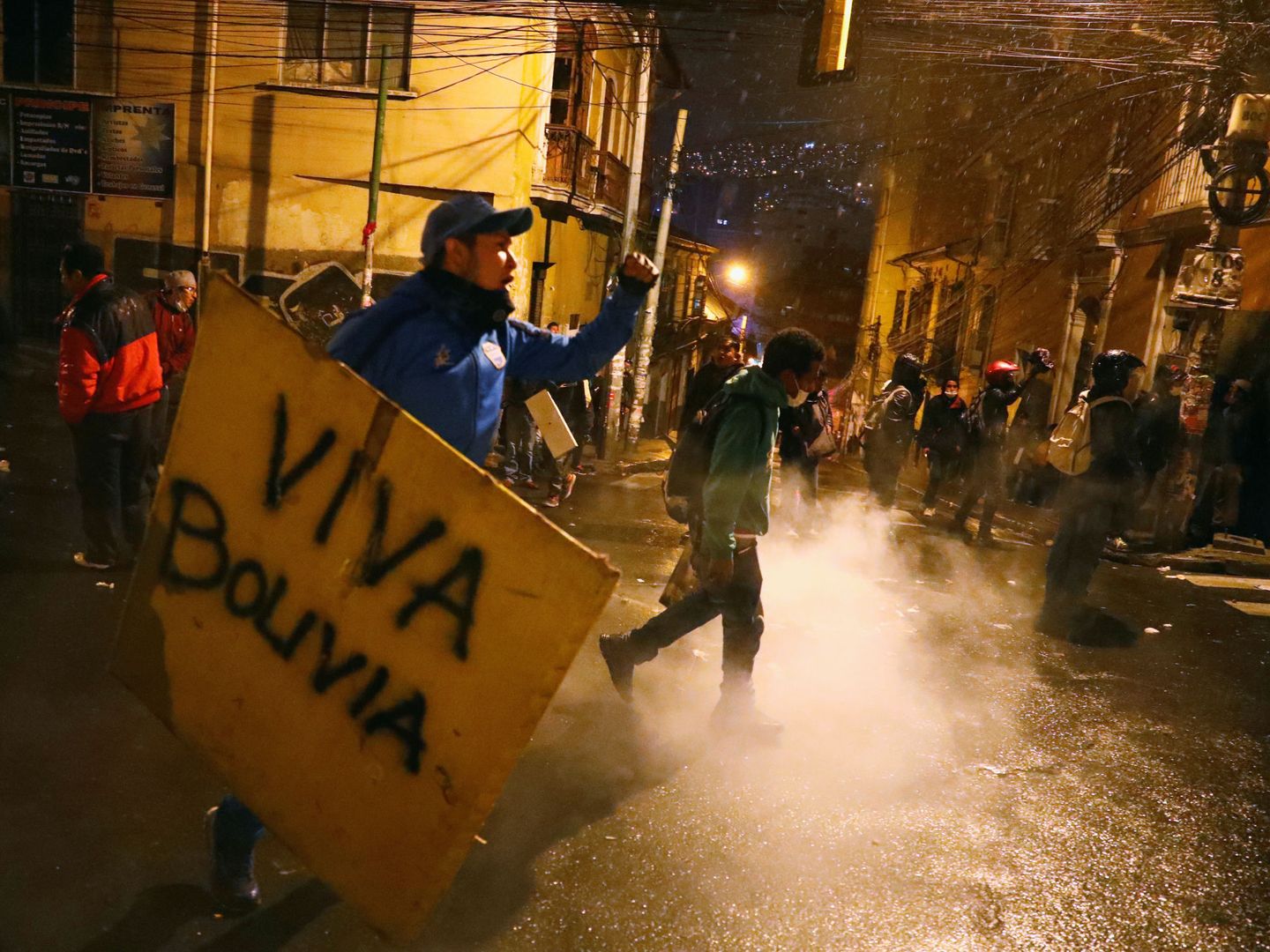 Protestas contra Evo Morales en La Paz. (Reuters)