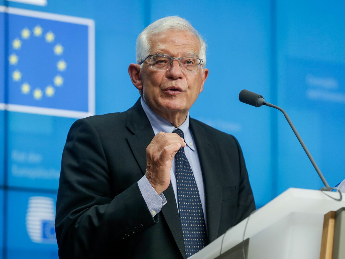 Foto: Josep Borrell, tras el Consejo de Asuntos Exteriores de la UE. (EFE)