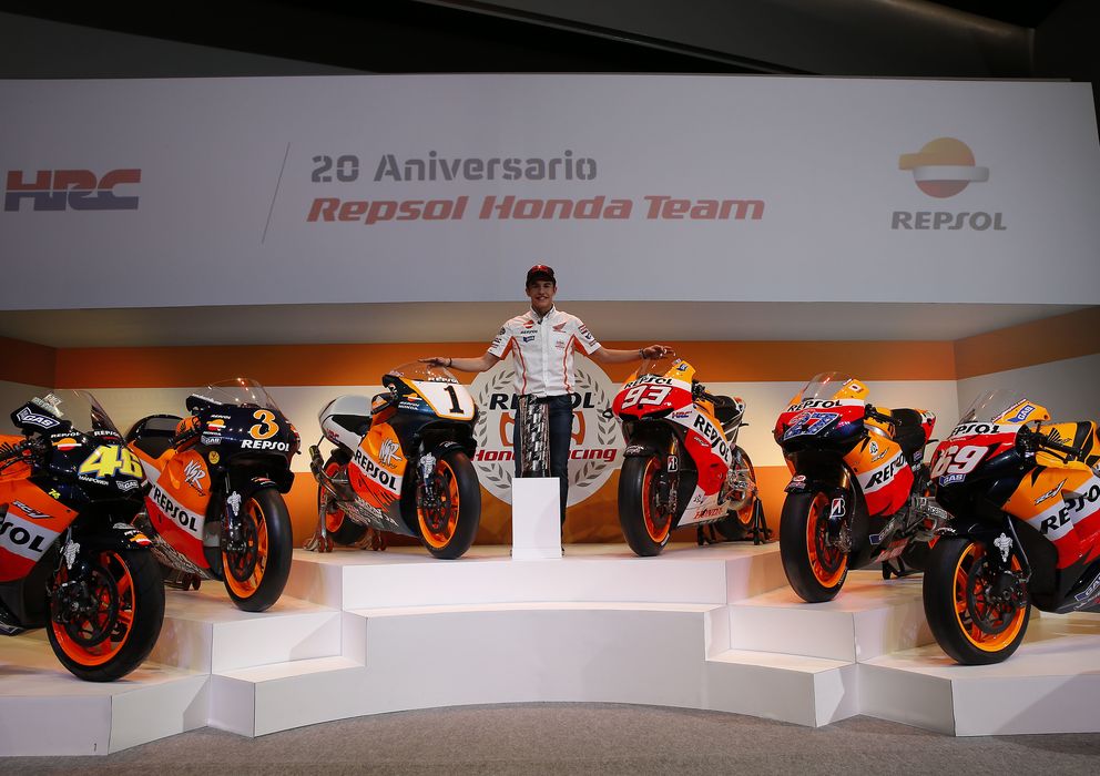 Foto: Marc Márquez en el 20 aniversario de Repsol Honda (Repsol Media)