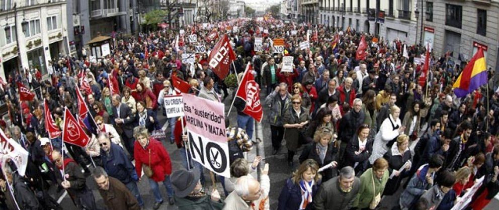 Fracaso sindical: 6,2 millones de parados y la mitad de manifestantes que en 2012