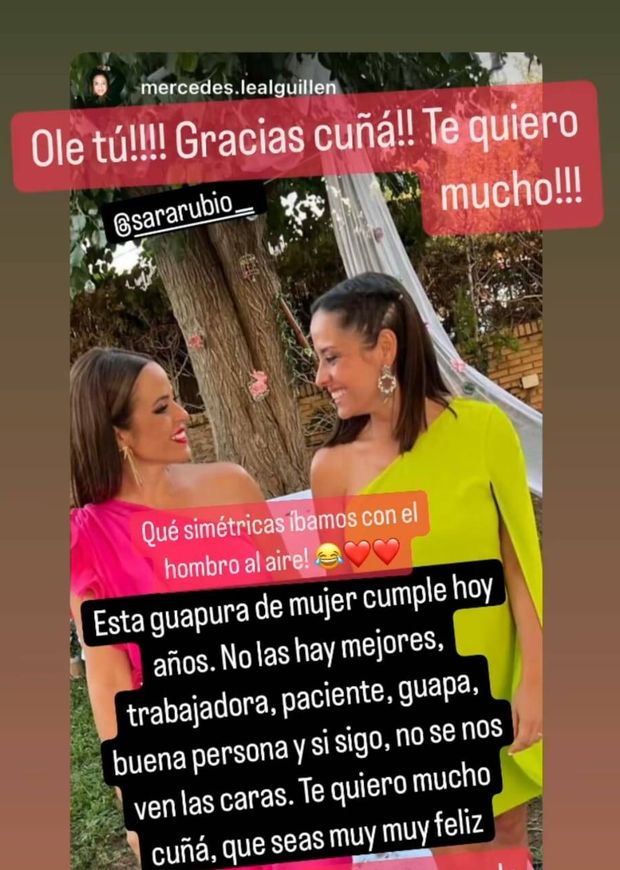 La hermana de Roberto también la ha felicitado. (Instagram/@sararubio_)