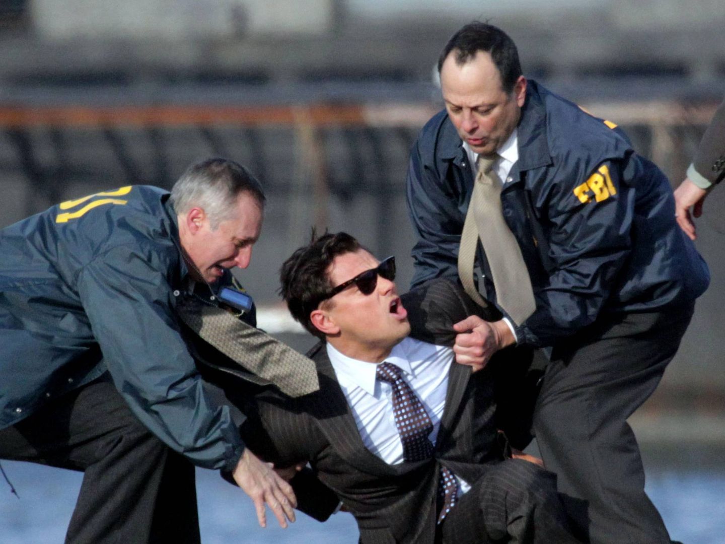 Leonardo DiCaprio durante el rodaje de 'El lobo de Wall Street'. (Cordon Press)