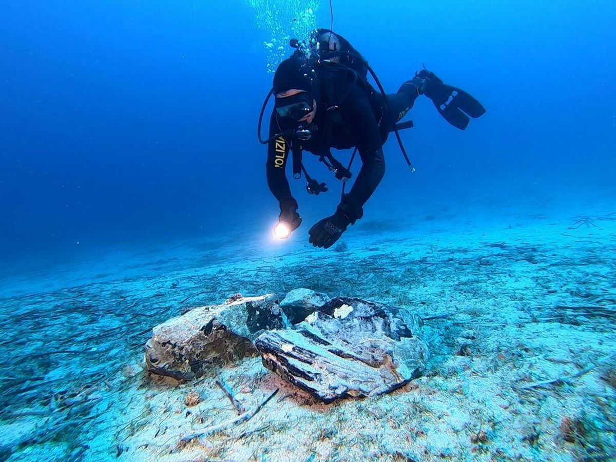 Foto: Encuentran restos del Neolítico en las profundidades del mar de Nápoles (Superintendencia del Área Metropolitana de Nápoles)