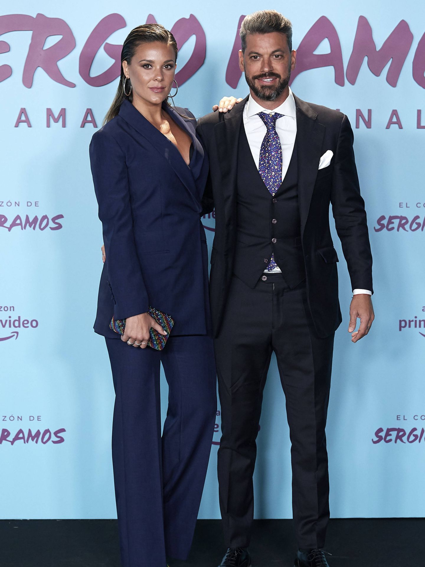 René con Lorena Gómez, en el estreno del documental de Sergio Ramos. (Getty)