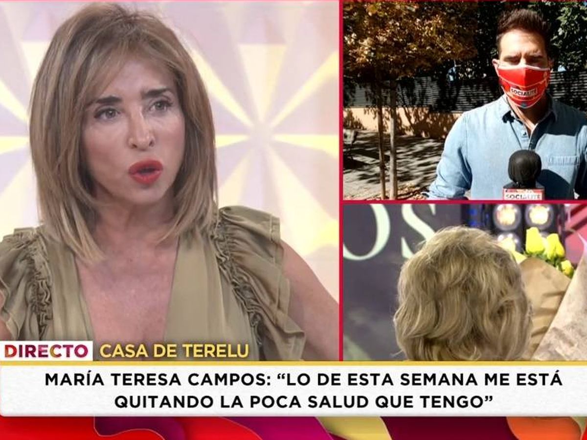 Foto: María Patiño, en 'Socialité'. (Telecinco).