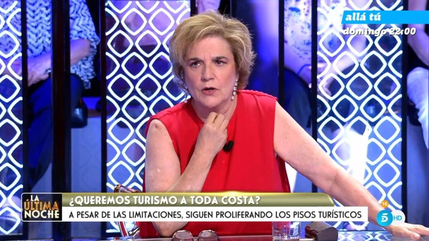 Pilar Rahola, colaboradora de 'La última noche'. (Mediaset España)