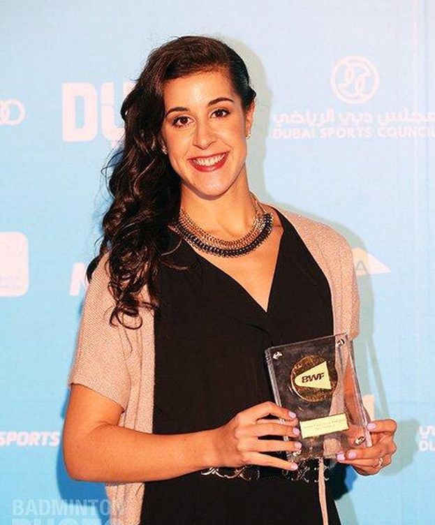 Foto: Carolina Marín recibió en Dubái el premio a la mejor jugadora del año.