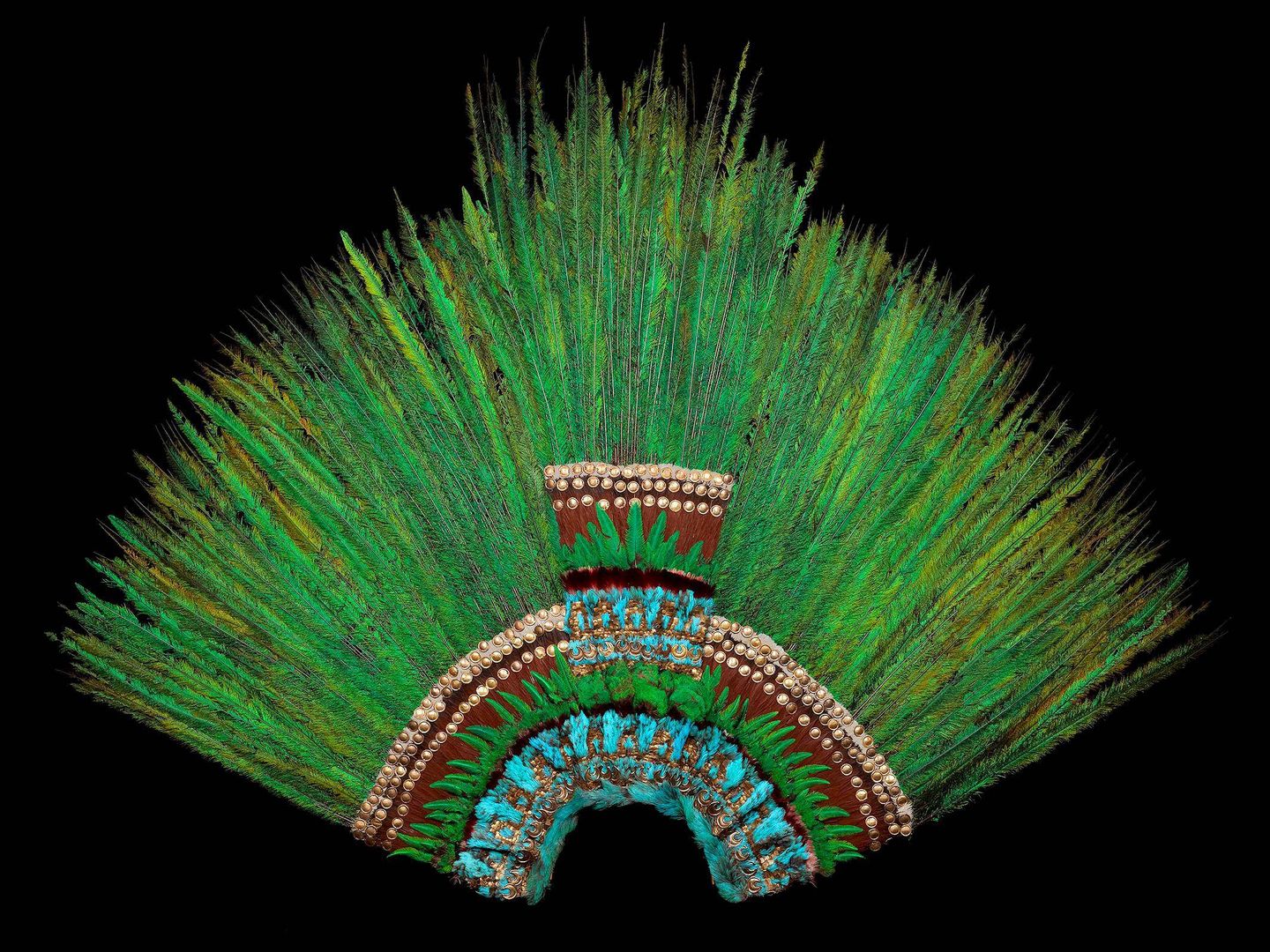Fotografía del Penacho de Moctezuma facilitada por el Museo de Etnología de Viena (Austria).