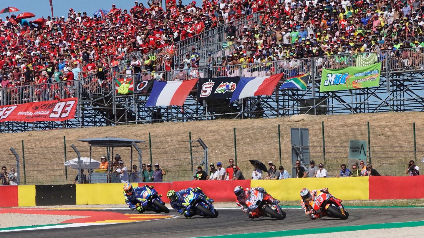 Una carrera de MotoGP en Motorland, escenario habitual para el campeonato de velocidad de Dorna. (EFE)