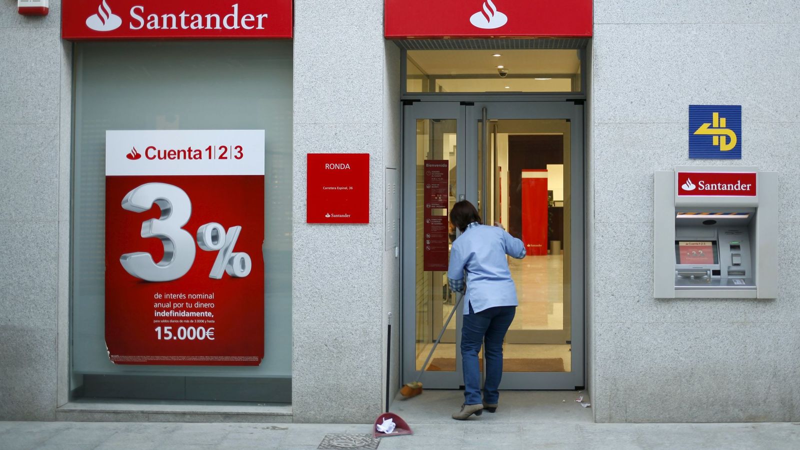 Foto: Oficina del Banco Santander. (Reuters)
