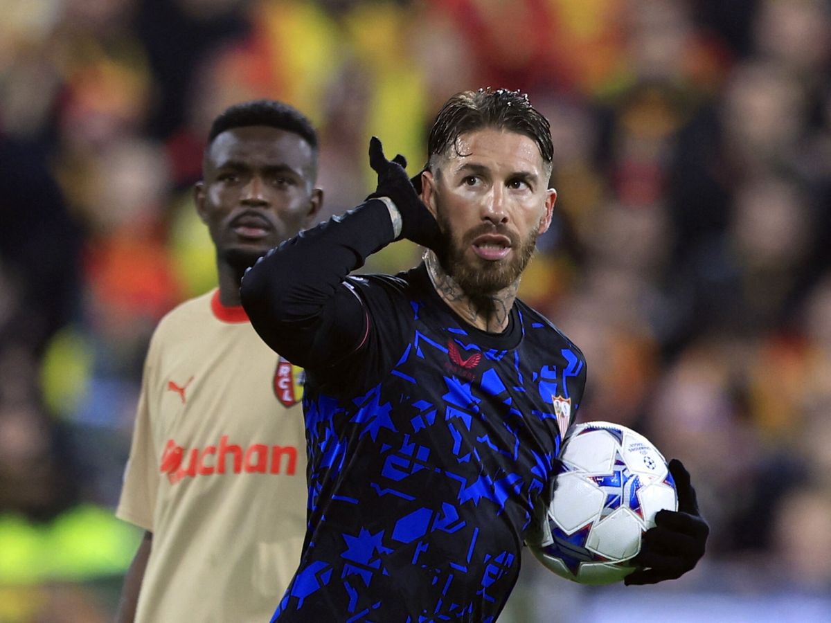 Foto: Sergio Ramos celebra el gol de penalti al Lens. (REUTERS Pascal Rossignol)