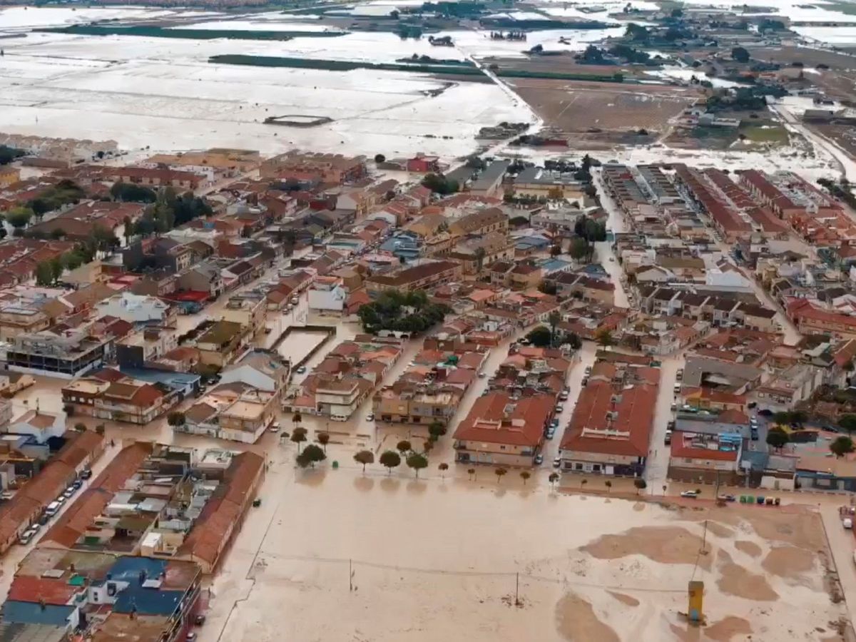 Foto: Torre Pacheco (Murcia) durante las inundaciones de septeimbre (EFE)